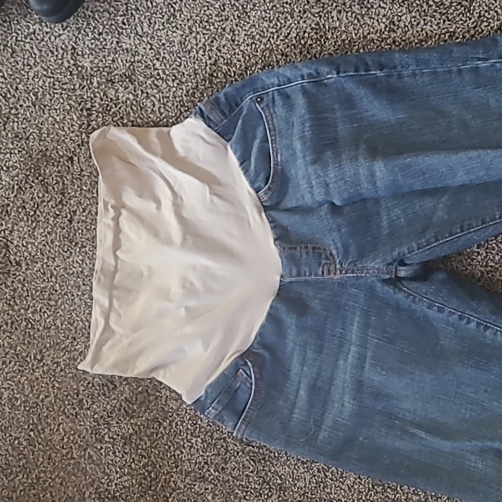 Indigo blue maternity jeans